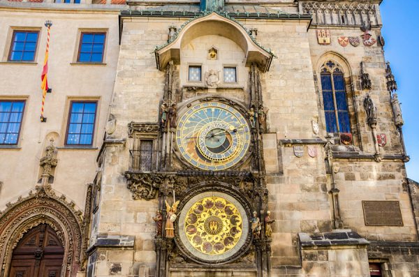De Astronomische Klok Van Praag, of Praag Orloj Stock Foto - Image of