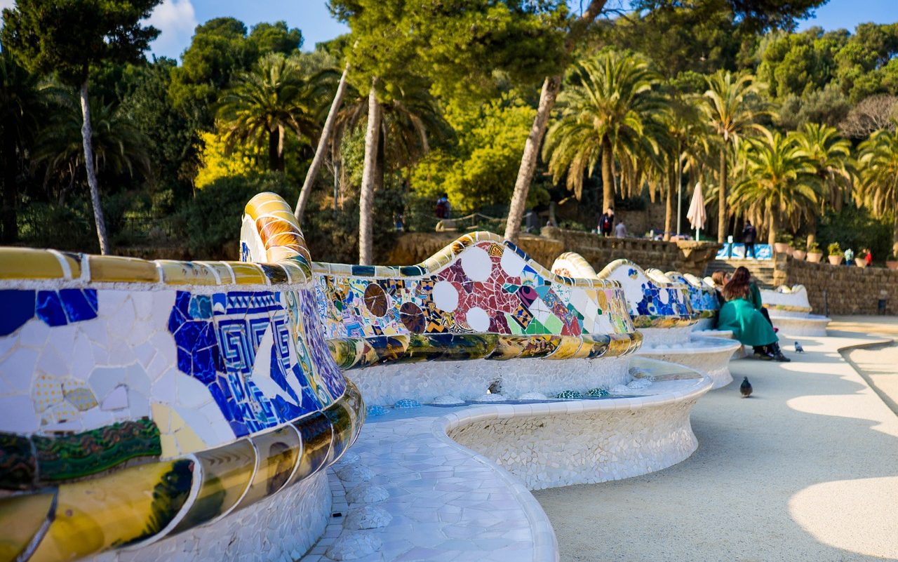park guell gaudi barcelona.