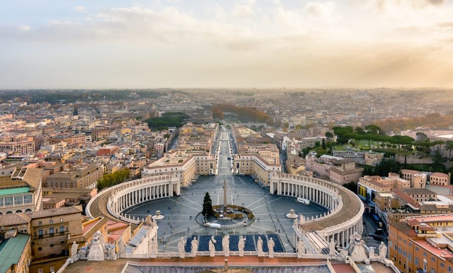 uitzicht koepel sint pietersbasiliek vaticaanstad rome