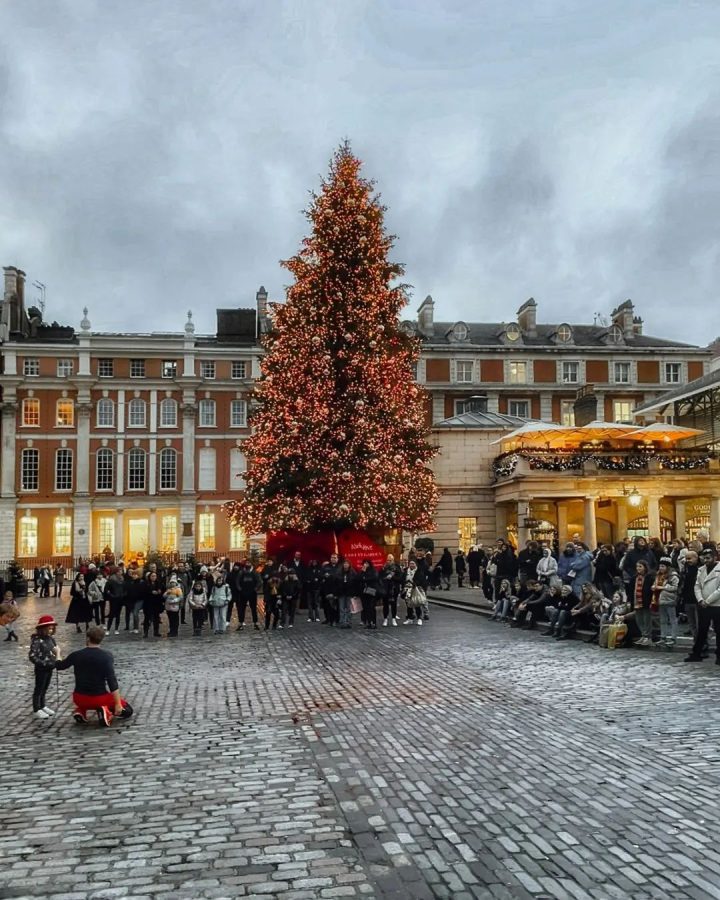De kerstboom bij Covent Garden