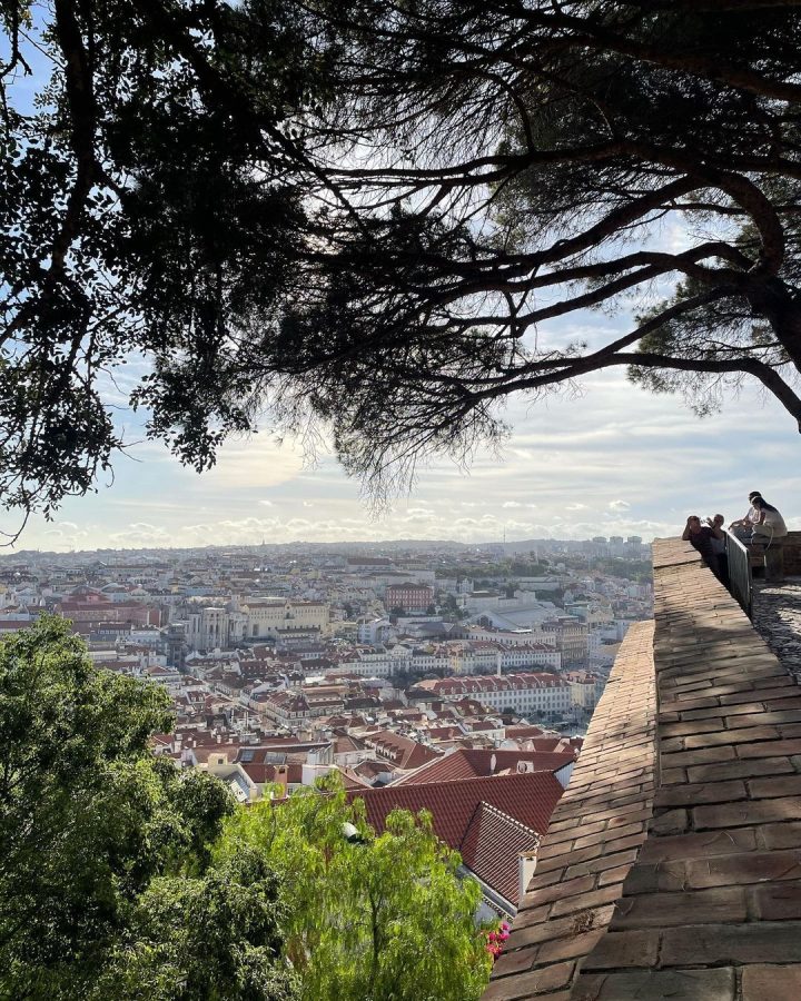 uitzicht over lissabon en alfama vanaf het kasteel