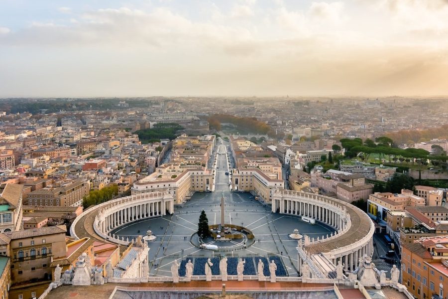 uitzicht koepel sint pietersbasiliek vaticaanstad rome