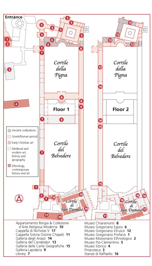 plattegrond vaticaanse musea rome