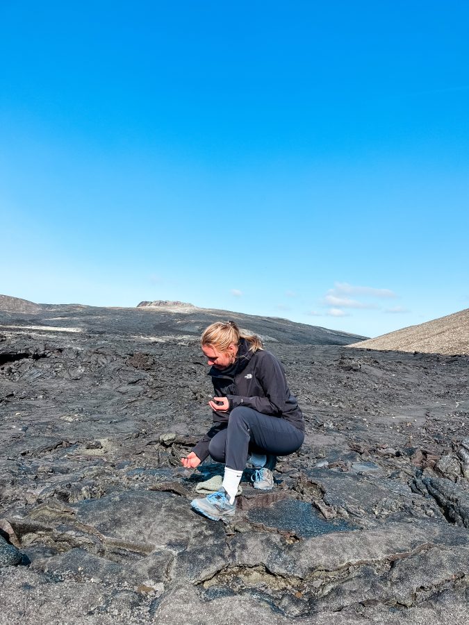 Wandeling naar de actieve vulkaan op IJsland Litli Hrutur
