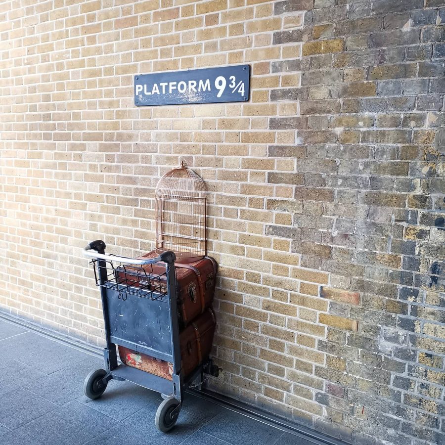 kings cross station platform 9 3/4 harry potter londen met kinderen