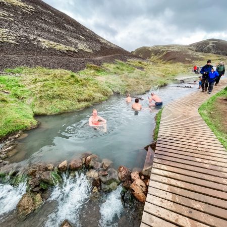 Reykjadalur hotspring | Baden in een warme rivier