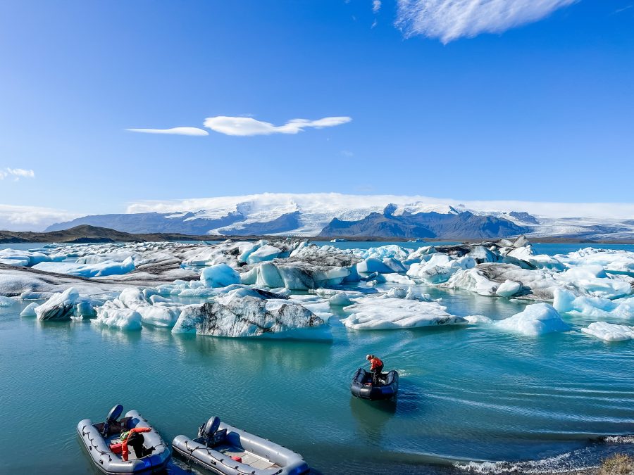 meer met ijs diamanten ijsland