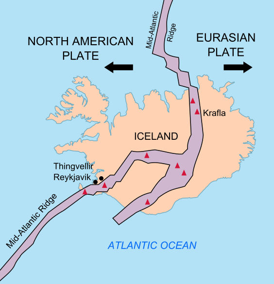 platen vulkanische activiteit ijsland