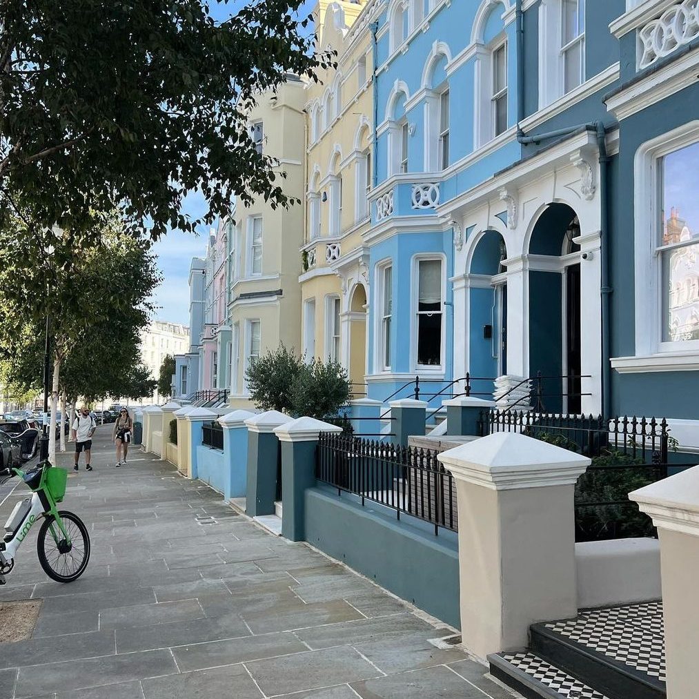 notting hill gekleurde huizen wijk londen