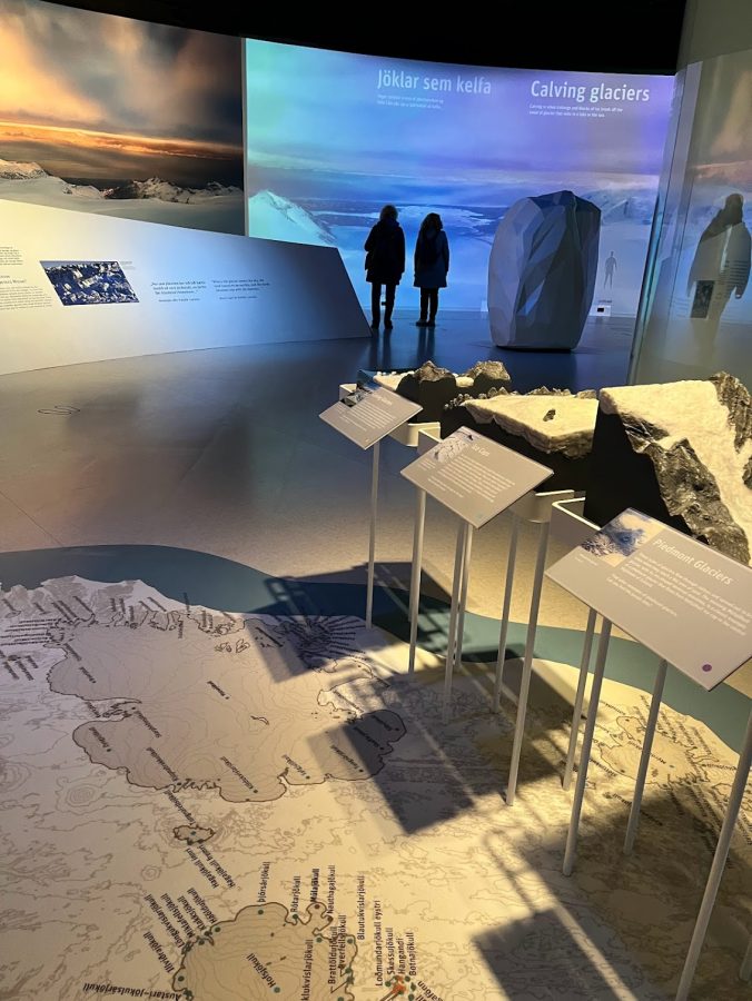 tentoonstelling over gletsjers op IJsland in het Perlan Museum