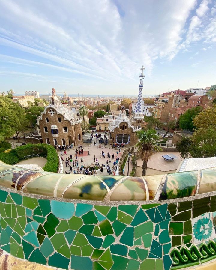 ingang park guell gaudi barcelona