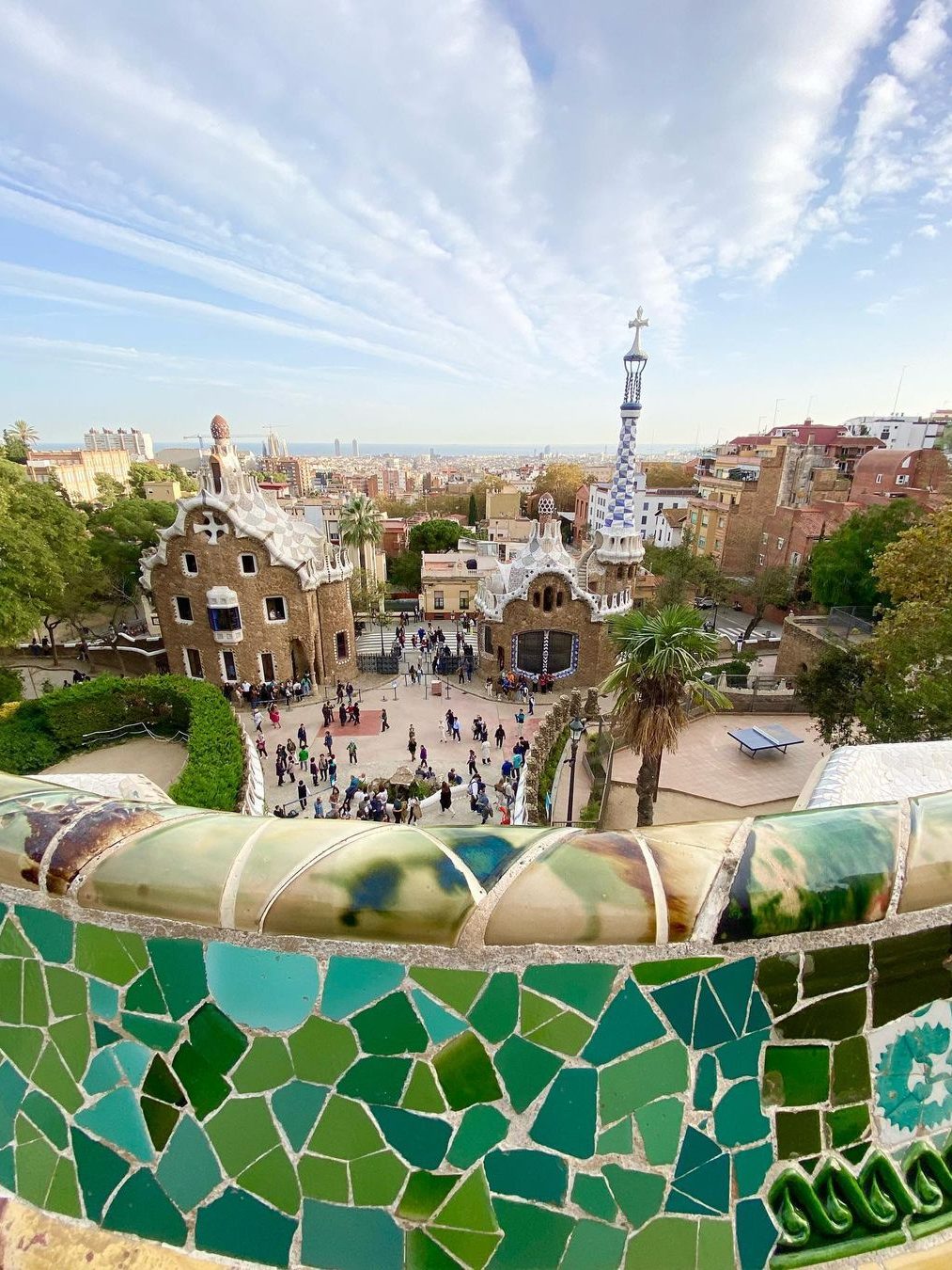 ingang park guell gaudi barcelona