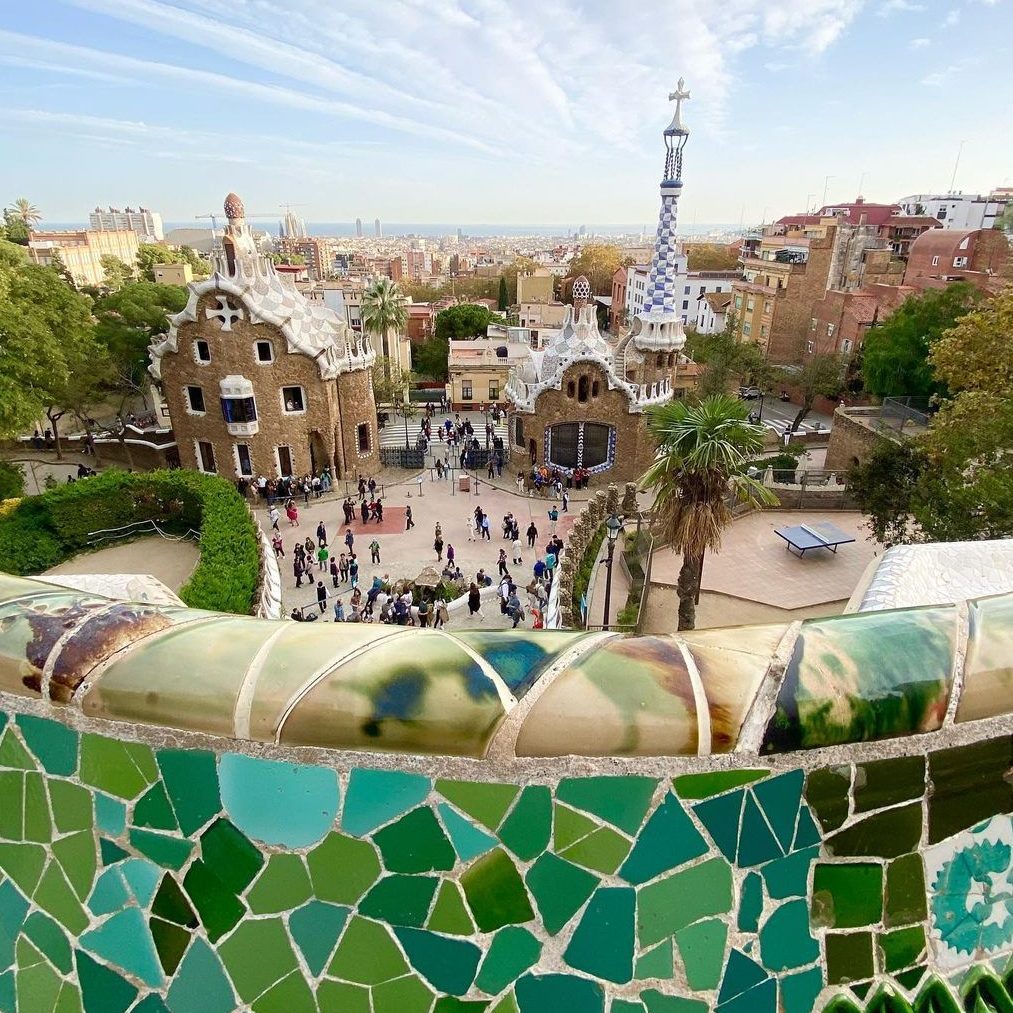 ingang park guell gaudi barcelona