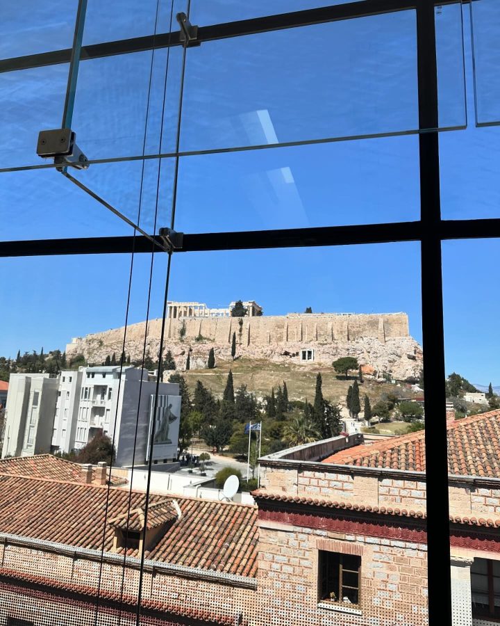 uitzicht op de akropolis vanuit het museum