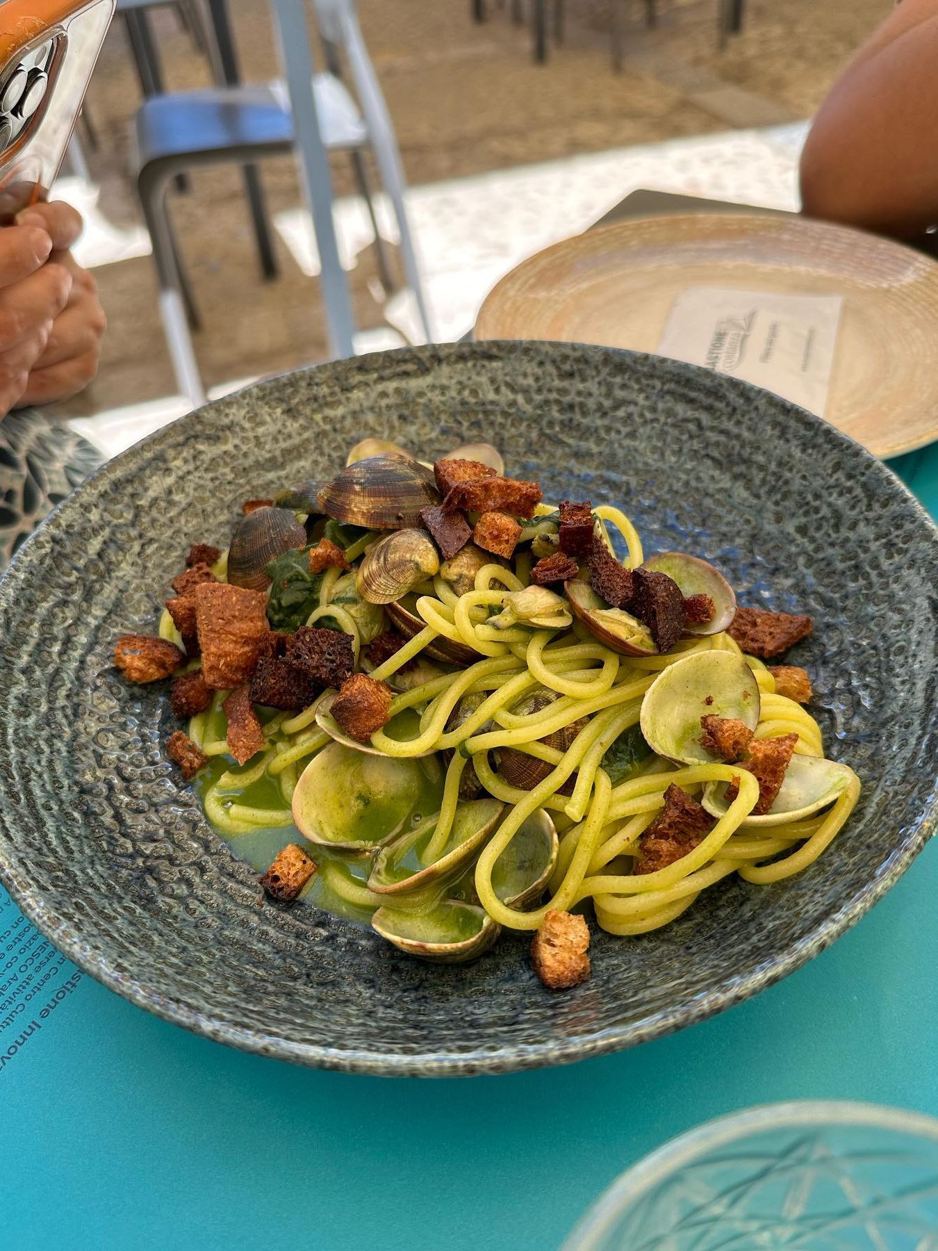Heerlijke pasta linguine alle vongole