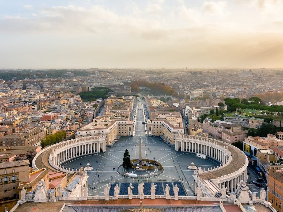 uitzicht koepel sint pietersbasiliek vaticaanstad rome