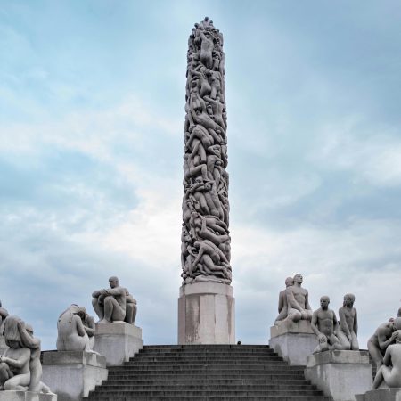Het bekende Vigeland beeldenpark in Oslo 
