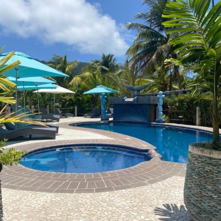 Hotel La Digue Seychellen zwembad